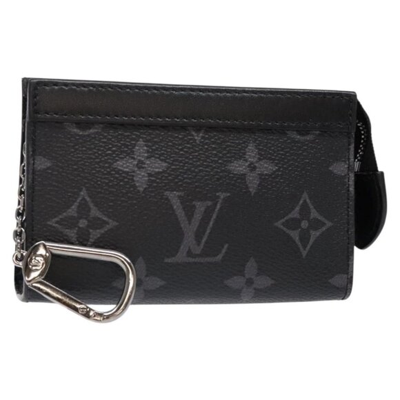 LOUIS VUITTON Eclipse Cles Voyage Pochette Coin Purse M82776 LV Auth 139998 - Picture 1 of 16